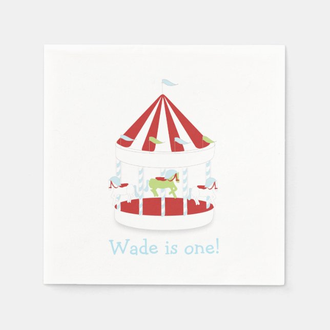 Serviette Jetable Carousel Napkin customisé (Devant)