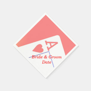 Serviette Jetable Casino Aces Mariage papier Napkins
