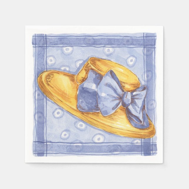 Serviette Jetable Casquette bleu - Papier (Devant)
