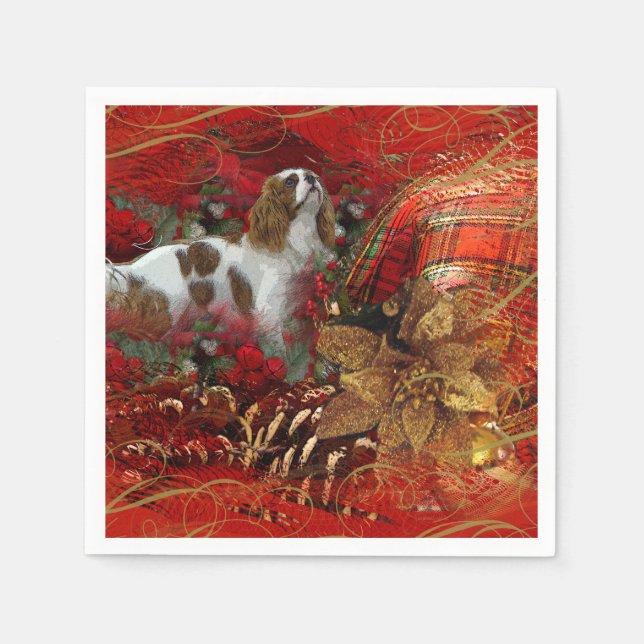 Serviette Jetable Cavalier King Charles Spaniel (Devant)