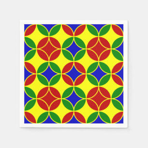 Serviette Jetable Cercles primaires-1 PAPIER NAPKINS