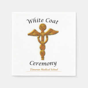 Serviette Jetable Cérémonie de la robe blanche Or Médicale, cadea