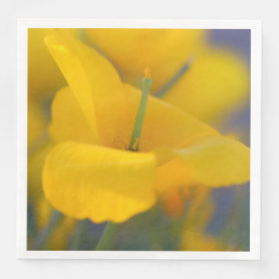 Serviette Jetable Champ de pavots en fleurs