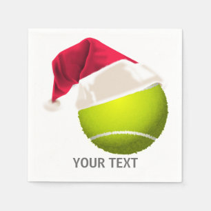 Serviette Jetable Chapeau de Santa en balle de tennis de Noël