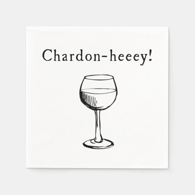 Serviette Jetable Chardon-heeey ! Chardonnay Amateurs de vin serviet (Devant)