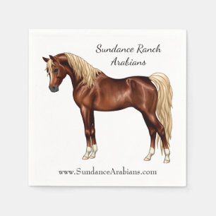 Serviette Jetable Châtaigner égyptien Cheval Arabe laxen Mane & Tail