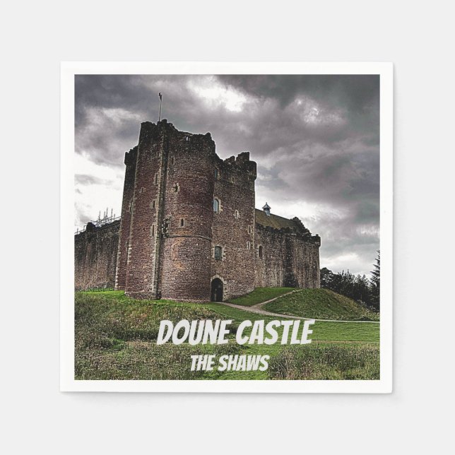 Serviette Jetable Château de Shaws' Doune, Écosse, Nom de l'orage fo (Devant)
