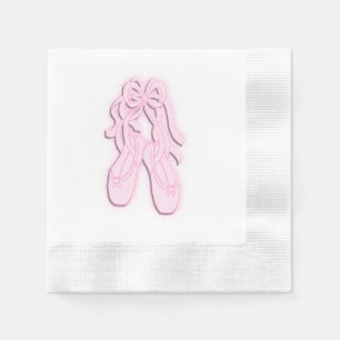 Serviette Jetable Chaussures de ballet roses