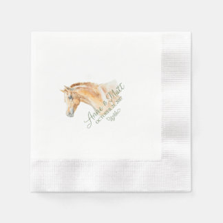 Serviette Jetable Cheval Farm Mariage cocktail serviette