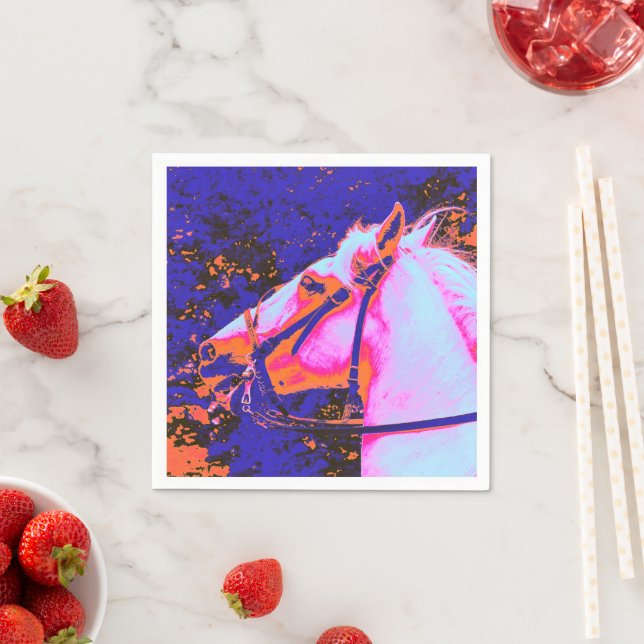 SERVIETTE JETABLE CHEVAUX (En situation)