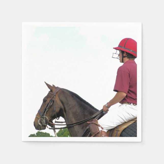 SERVIETTE JETABLE CHEVAUX SPORTIFS (Devant)