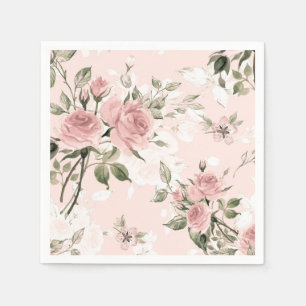 Serviette Jetable Chic chic, français chic, vintage, floral, rustiqu