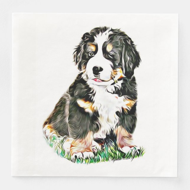 Serviette Jetable Chien de montagne bernois (Devant)