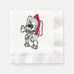 Serviette Jetable Chien de Noël