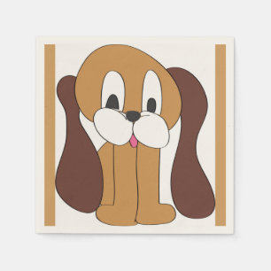 SERVIETTE JETABLE CHIOT OREILLES LONGE