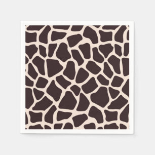Serviette Jetable Chocolat et Giraffe de Tan