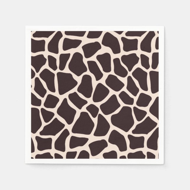 Serviette Jetable Chocolat et Giraffe de Tan (Devant)