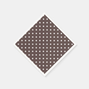 Serviette Jetable Chocolat Polka Dot Napkins Brown