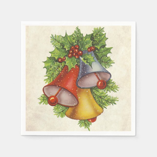 Serviette Jetable Christmas Bells (Devant)