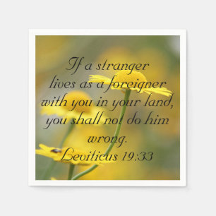 Serviette Jetable Citation de la Bible de l'Ancien Testament - Lévit