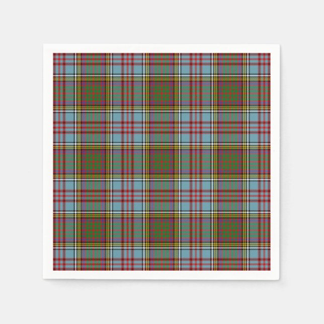 Serviette Jetable Clan Anderson Tartan (Devant)