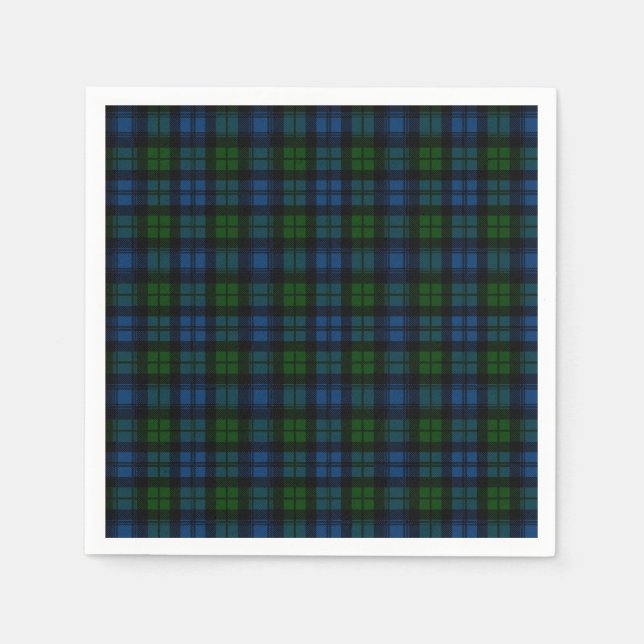Serviette Jetable Clan Campbell Military Tartan (Devant)