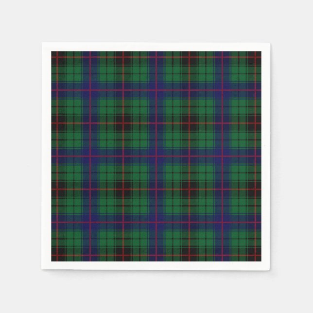 Serviette Jetable Clan Davidson Tartan (Devant)