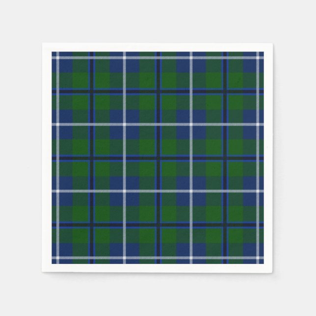 Serviette Jetable Clan Douglas Tartan (Devant)