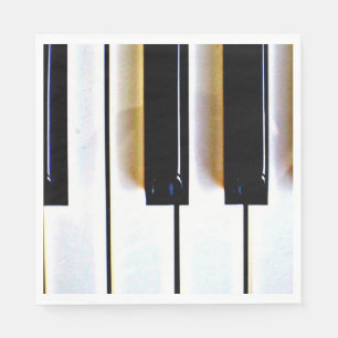 Serviette Jetable Clavier, touches noir et blanc