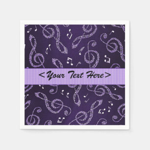 Serviette Jetable Clefs pourpres En Arbre Stylo Personnaliser Napkin