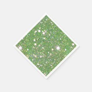 Serviette Jetable Cocktail classique Green Sparkle Napkin