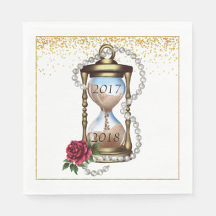 Serviette Jetable Cocktail Gold New Years Eve Napkins