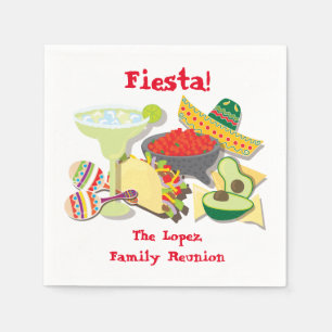 Serviette Jetable Cocktail mexicain Fiesta ou serviettes pour le déj