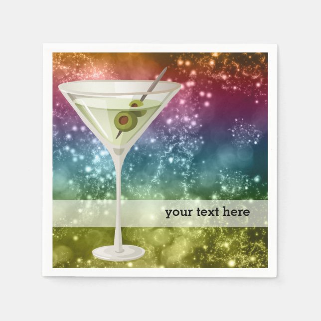 Serviette Jetable Cocktails (Devant)