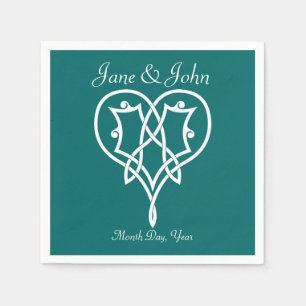 Serviette Jetable Coeurs celtiques d'armure dans les serviettes