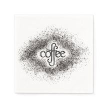 Coffee Grounds Cocktail Napkins (2 sets de 50)