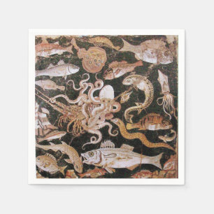 SERVIETTE JETABLE COLLECTION POMPEII / OCÉAN - ESPACE DE VIE MARINE