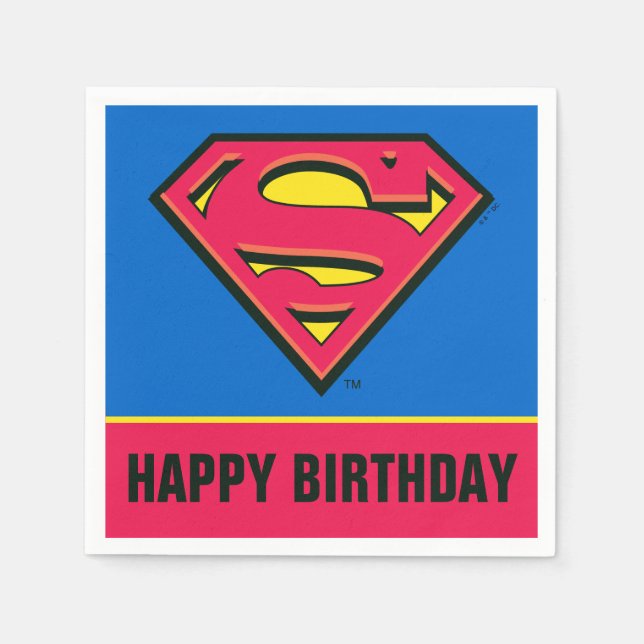 Serviette Jetable Comics DC | Superman | Logo classique (Devant)