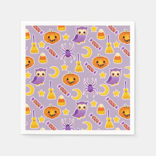 Serviette Jetable Conception pourpre fraîche de motif de Halloween