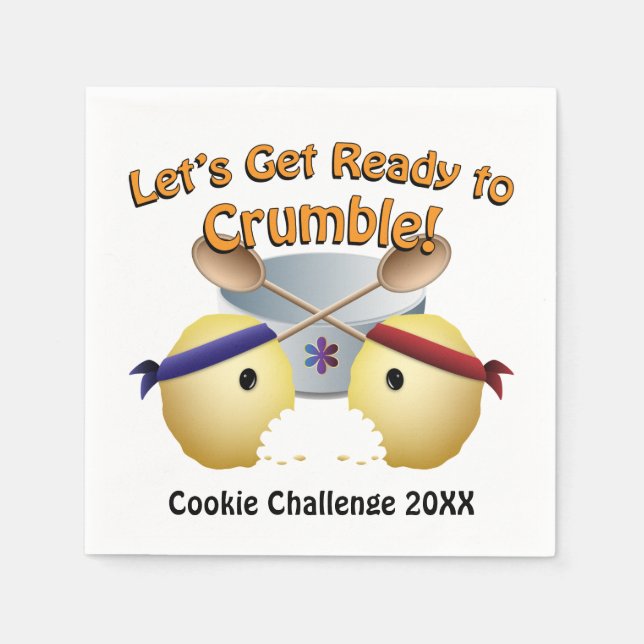 Serviette Jetable Concours de cuisson des biscuits (Devant)