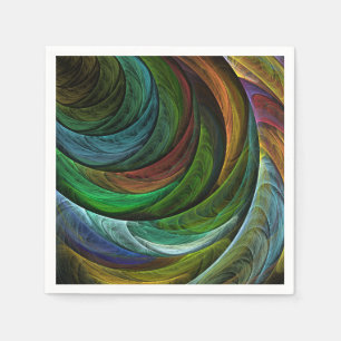 Serviette Jetable Couleur Gloire Moderne Art Abstrait Motif Élégant