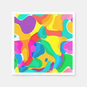 Serviette Jetable Couleurs du cirque Chaos Motif d'art Abstrait