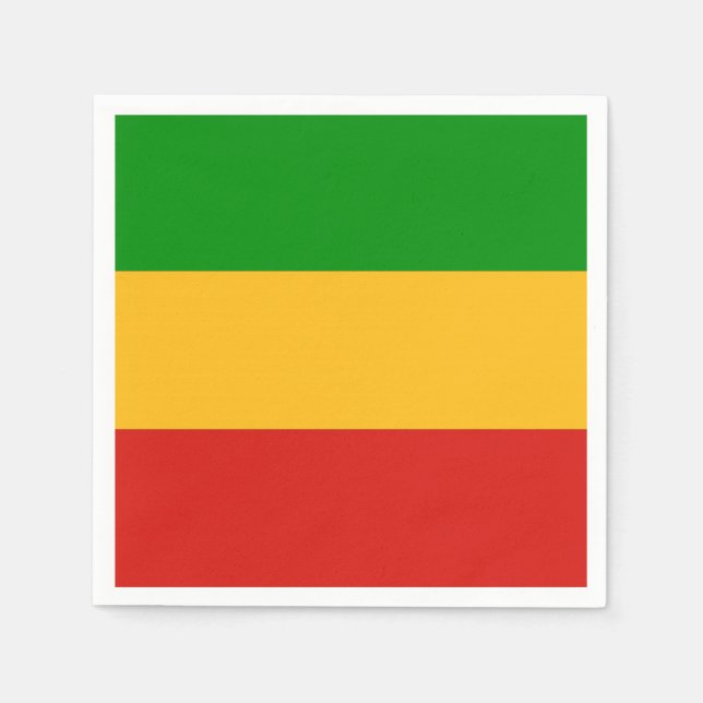 Serviette Jetable COULEURS RASTAFARI + vos idées (Devant)
