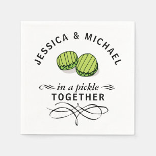 Serviette Jetable Couples dans une chiche ensemble Personnalisé