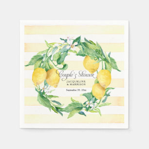 Serviette Jetable Couples Douche Citrus Citron Fleur de courge