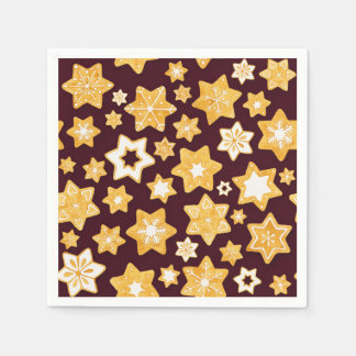 Serviette Jetable Couronne de biscuits de Noël avec Arrière - plan d