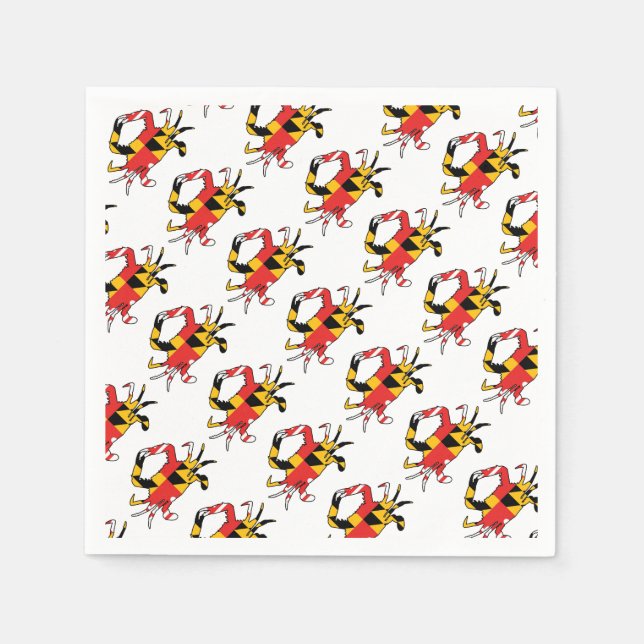 Serviette Jetable Crabe du Maryland (Devant)