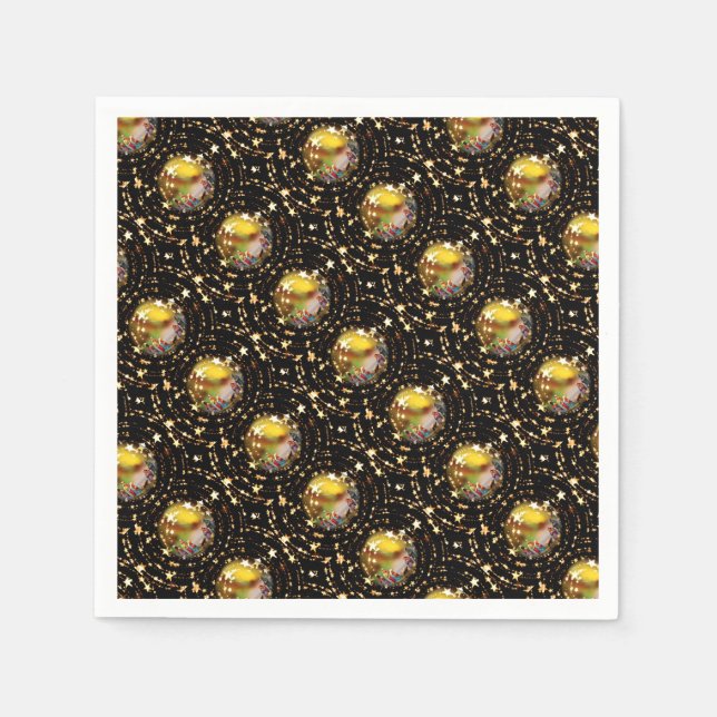 Serviette Jetable Crèche de Noël Scène de crèche Baubles étoile chic (Devant)