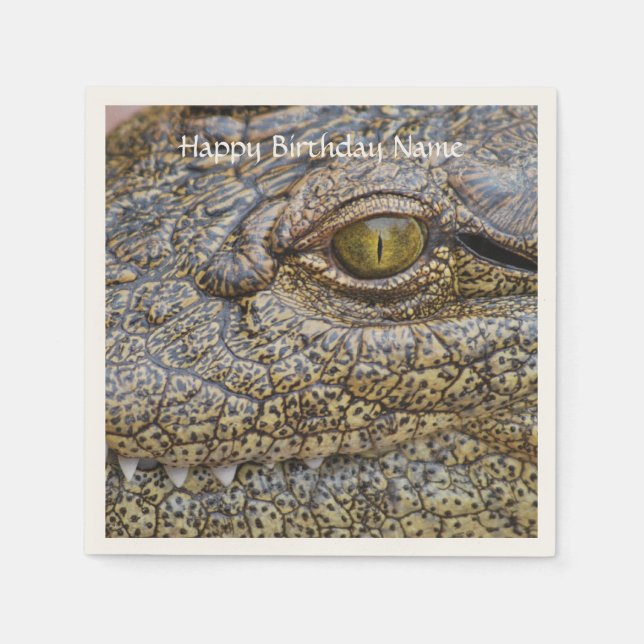 Serviette Jetable Crocodile du Nil d'Afrique (Devant)