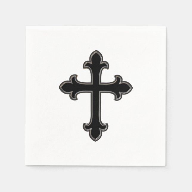Serviette Jetable Croix chrétienne (Devant)